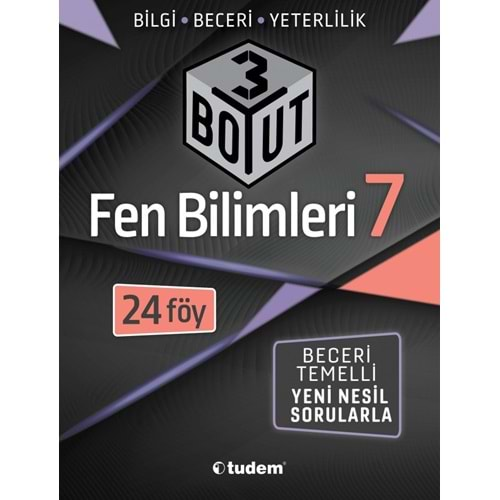 TUDEM 7.SINIF 3 BOYUT FEN BİLİMLERİ 24 FÖY