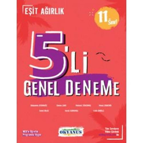 OKYANUS 11.SINIF EŞİT AĞIRLIK 5Lİ DENEME