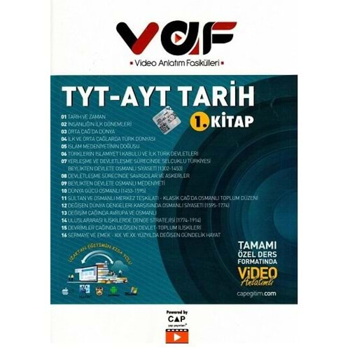 ÇAP TYT-AYT VAF TARİH 1.KİTAP KONU ANLATIMLI FASİKÜLLER