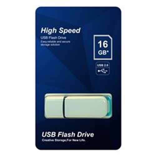 ELBA 16 GB PLASTİK BEYAZ-MAVİ 2.0 USB FLASH BELLEK