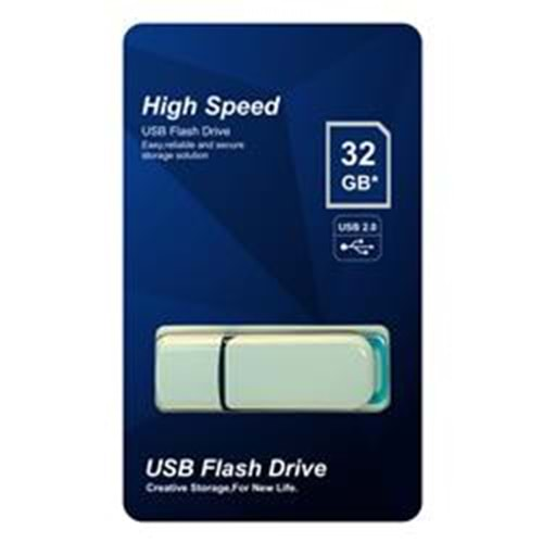 ELBA 32 GB PLASTİK BEYAZ-MAVİ 2.0 USB FLASH BELLEK