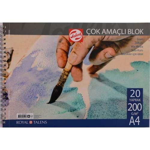 TALENS ÇOK AMAÇLI RESİM BLOKLARI A4 200 GR 20 YAPRAK