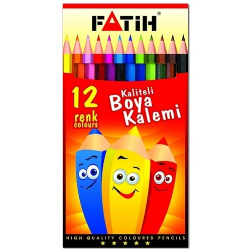 FATİH KURU BOYA KALEMİ 12 RENK TAM BOY-33112