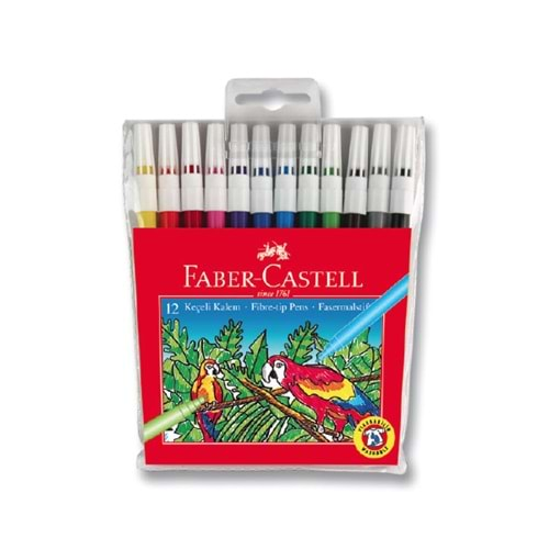 FABER CASTELL KEÇELİ KALEM 12`Lİ POŞET