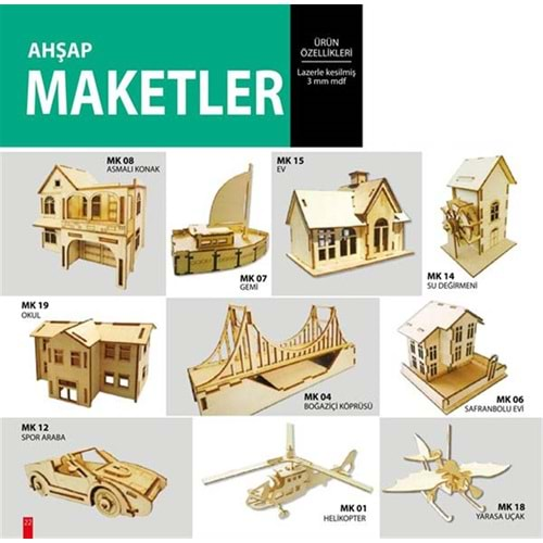 KUMTOYS AHŞAP MAKET KÜÇÜK