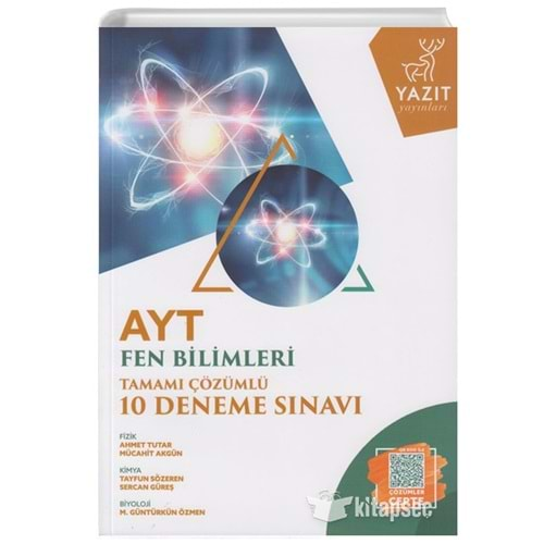 YAZIT AYT FEN BİLİMLERİ ÇÖZÜMLÜ 10 DENEME SINAVI