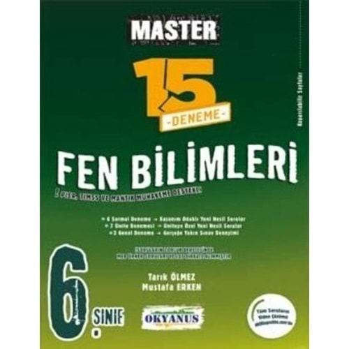 OKYANUS 6.SINIF FEN BİLİMLERİ MASTER 15 DENEME