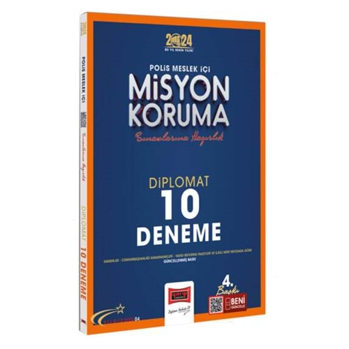 YARGI POLİS MESLEK İÇİ MİSYON KORUMA SINAVLARINA HAZIRLIK YILDIZ SERİSİ DİPLOMAT 10 DENEME-2024