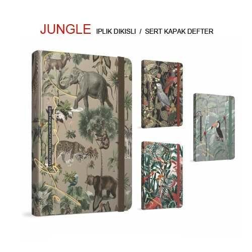 GIPTA JUNGLE İPLİK DKŞ.SERT KAPAK 13*21 120 YAPRAK ÇİZGİLİ DEFTER-5904