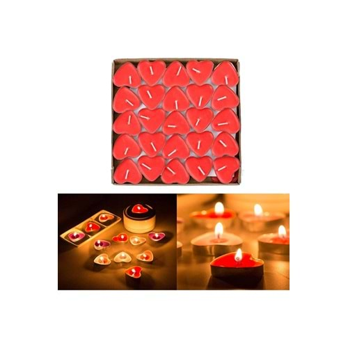 EREN TEA LIGHT MUM KALP ŞEKİLLİ KIRMIZI-20211030-25