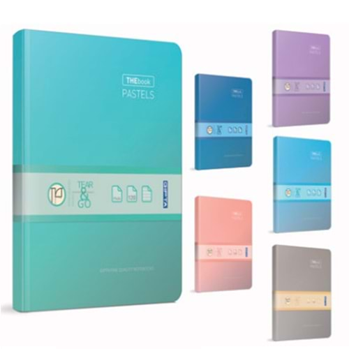 GIPTA THEBOOK PASTELS 20*28 İP.DKŞ.SERT KAPAK 400 YAPRAK ÇİZGİLİ DEFTER-3485