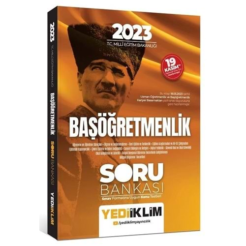 YEDİİKLİM 2023 T.C.MİLLİ EĞİTİM BAKANLIĞI BAŞÖĞRETMENLİK SORU BANKASI