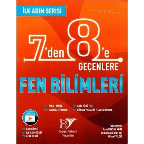 BEYİN TAKIMI İLK ADIM 7 DEN 8 E GEÇENLERE FEN BİLİMLERİ-2022