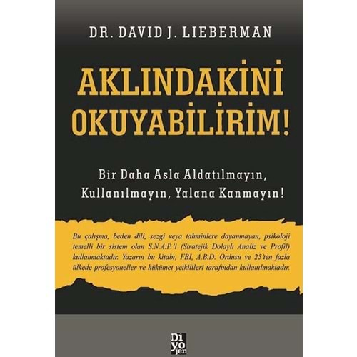 AKLINDAKİNİ OKUYABİLİRİM-DR.DAVID J.LIEBERMAN-DİYOJEN YAYINCILIK