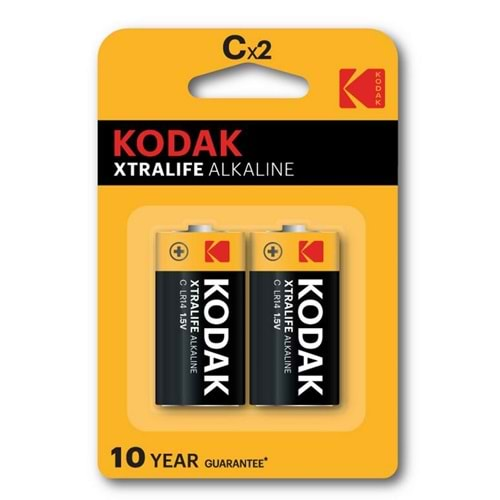 KODAK XTRALIFE ALKALINE CX2 1.5V ORTA BOY PİL 2 Lİ