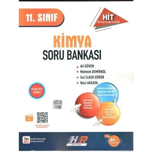 HIZ VE RENK 11.SINIF KİMYA HİT SORU BANKASI-2024