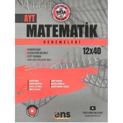 ENS AYT MATEMATİK 12*40 DENEMELERİ-2023