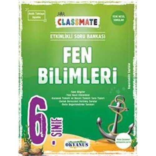 OKYANUS 6.SINIF CLASSMATE FEN BİLİMLERİ SORU BANKASI