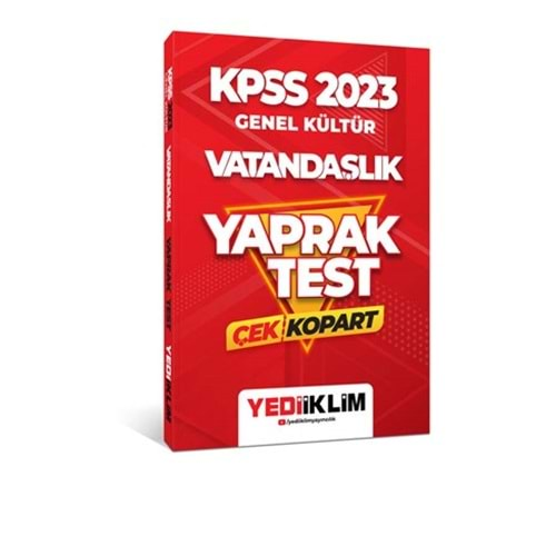 YEDİİKLİM KPSS 2023 GENEL KÜLTÜR VATANDAŞLIK ÇEK KOPART YAPRAK TEST