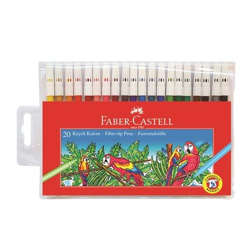 FABER CASTELL YIKANABİLİR KEÇELİ KALEM 20 RENKLİ-5067155120