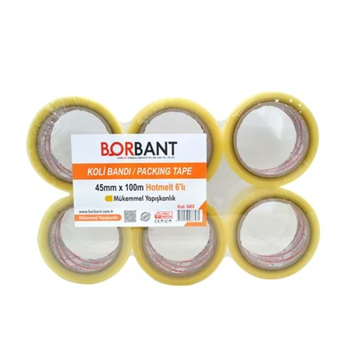 BOR-BANT 45MM*100M HOTMELT KOLİ BANDI-8402