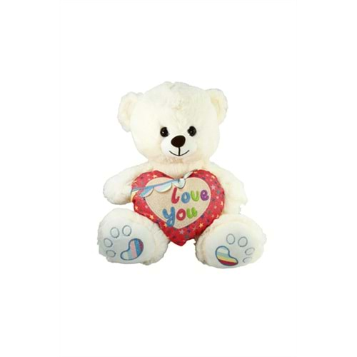 VARDEM PELUŞ 30 CM KALPLİ AYI (LOVE YOU)-JH2324