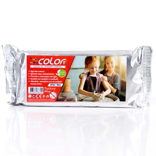 COLORBANK DOĞAL KİL SERAMİK HAMURU 500 GR BEYAZ-450211