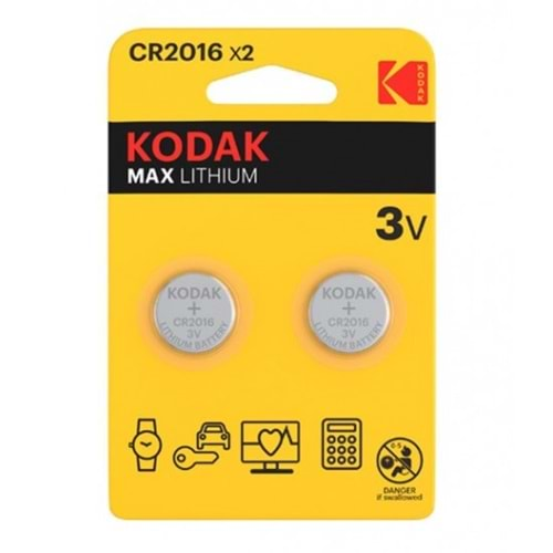 KODAK 2CR2016 3V ULTRA LİTYUM DÜĞME PİL 2 Lİ-30417663