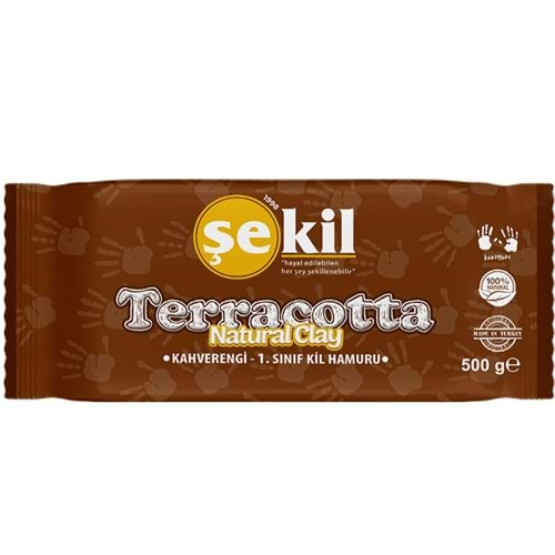 ŞEKİL SERAMİK HAMURU TERRACOTTA 500 GR KAHVERENGİ-VK500KHV