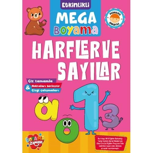 ETKİNLİKLİ MEGA BOYAMA HARFLER VE SAYILAR-BOYAMA ZAMANI