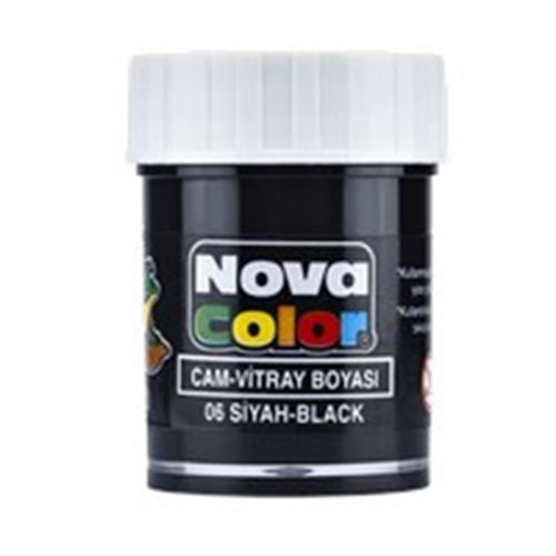 NOVA COLOR CAM BOYASI SU BAZLI ŞİŞE SİYAH 25 CC-NC-154