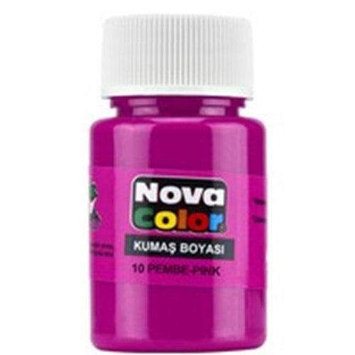 NOVA COLOR KUMAŞ BOYASI ŞİŞE 30 CC PEMBE-NC-168