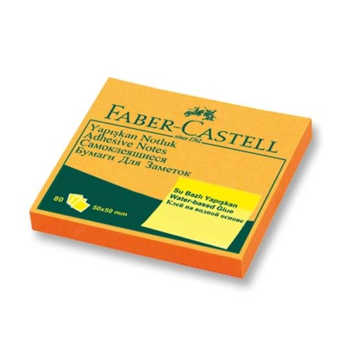 FABER CASTELL YAPIŞKAN NOT KAĞIDI 50*50 TURUNCU