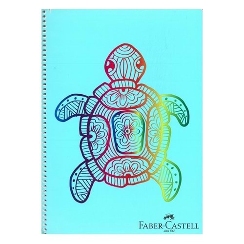 FABER CASTELL FACES PP KAPAK SPİRALLİ A4 120 ÇİZGİLİ DEFTER