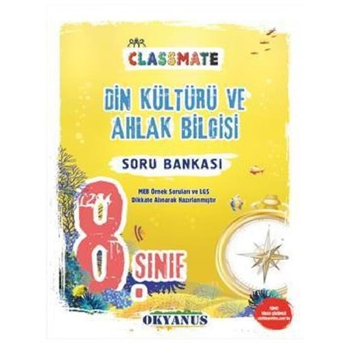 OKYANUS 8.SINIF DİN KÜLTÜRÜ VE AHLAK BİLGİSİ CLASSMATE SORU BANKASI