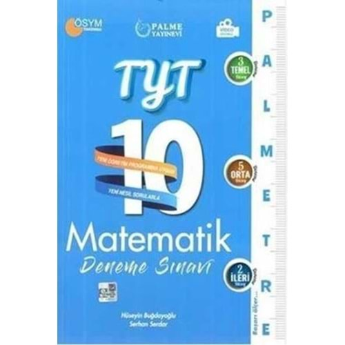 PALME TYT MATEMATİK 10 DENEME SINAVI(PALMETRE SERİSİ)