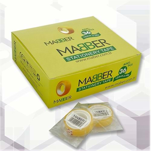 MABBER 12MM*10Y KIRTASİYE BANDI-MR-SBX-002