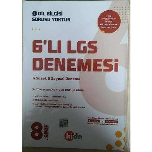 KİDA 8. SINIF LGS 6 LI DENEME