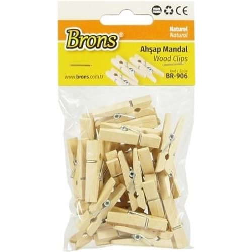 BRONS AHŞAP MANDAL NATUREL KÜÇÜK-BR-906