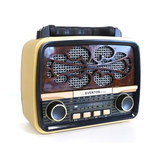 EVERTON RT-880 BLUETOOTH/FM/USB/TF/AUX ŞARJLI NOSTALJİK RADYO