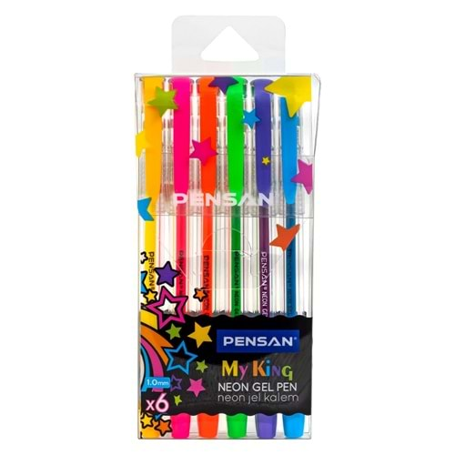 PENSAN MY-KING NEON GEL 6 RENK TÜKENMEZ KALEM