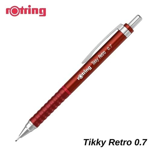 ROTRİNG TİKKY RETRO 0.5 MM VERSATİL KALEM METALİK KIRMIZI-2202568