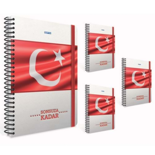 GIPTA 17*24 SPİRALLİ SERT KAPAK 120 YAPRAK KARELİ DEFTER-4650