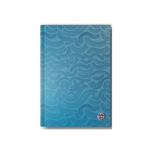 KALİPSO KREATİF MY MİA ART 17*24 MAVİ DALGA SERT KAPAK BUTİK DEFTER