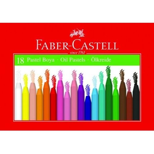 FABER CASTELL 18 Lİ PASTEL BOYA KARTON KUTU