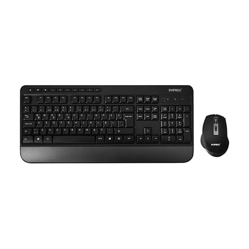 EVEREST KM-5300 SİYAH KABLOSUZ Q MULTİMEDİA KLAVYE+MOUSE SET