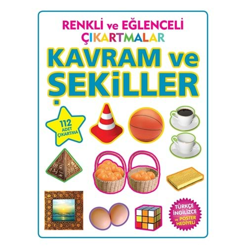 RENKLİ VE EĞLENCELİ ÇIKARTMALAR-KAVRAMLAR VE ŞEKİLLER-PARILTI YAYINLARI