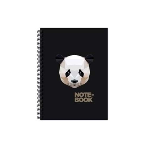 KESKİN COLOR 17*24 100 YAPRAK KARELİ SPİRALLİ SERT KAPAK JUNGLE DEFTER-PANDA-411034-99