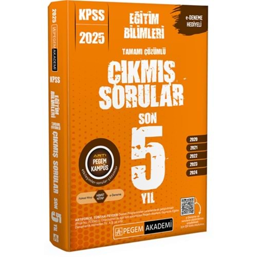 PEGEM KPSS 2025 EĞİTİM BİLİMLERİ TAMAMI ÇÖZÜMLÜ SON 5 YIL ÇIKMIŞ SORULAR