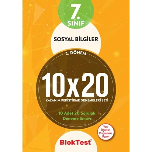 BLOKTEST 7.SINIF SOSYAL BİLGİLER 10*20 2. DÖNEM